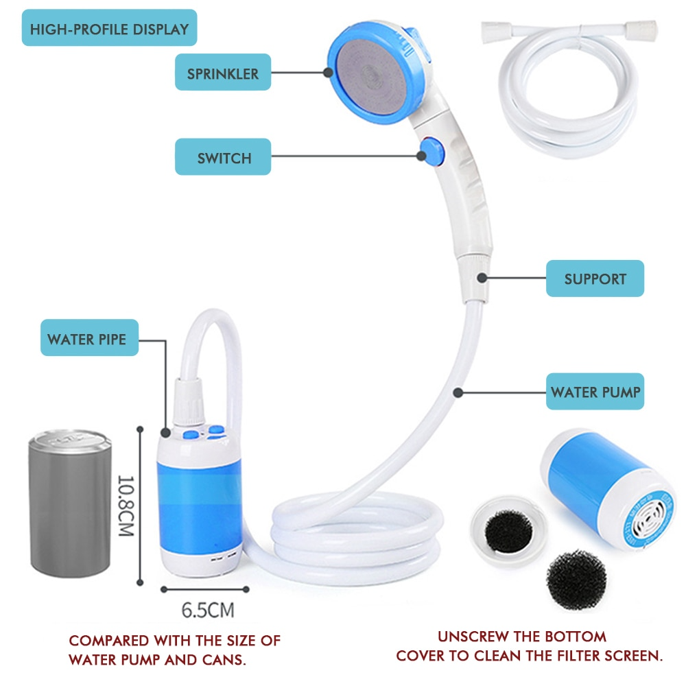 Portable & Rechargeable Camping Shower