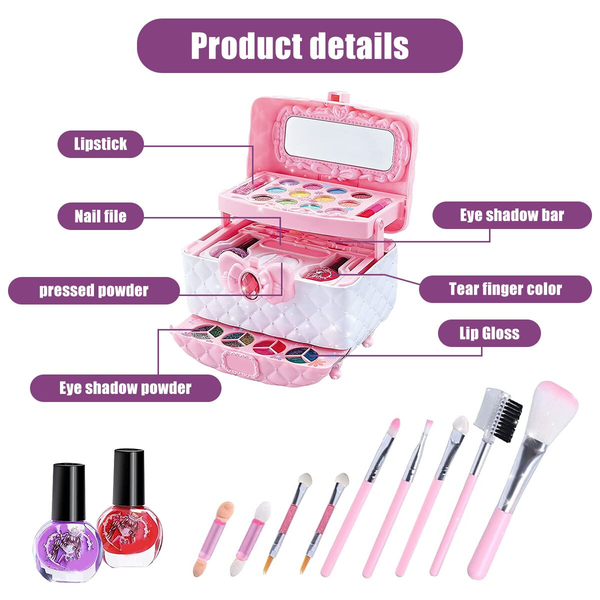 Kids Pretend Play Makeup Set