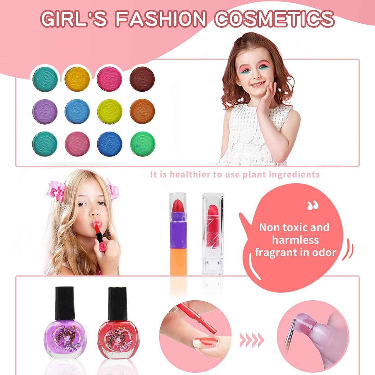 Kids Pretend Play Makeup Set