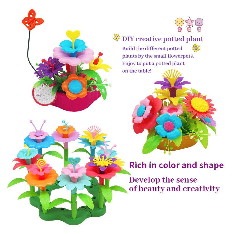 DIY Flower Building Blocks - (Birds + Flowers Set)