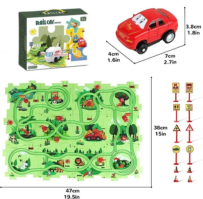 DIY Puzzle Track Play Set