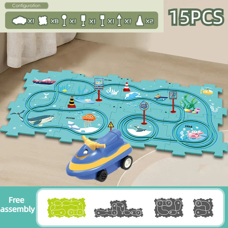 DIY Puzzle Track Play Set