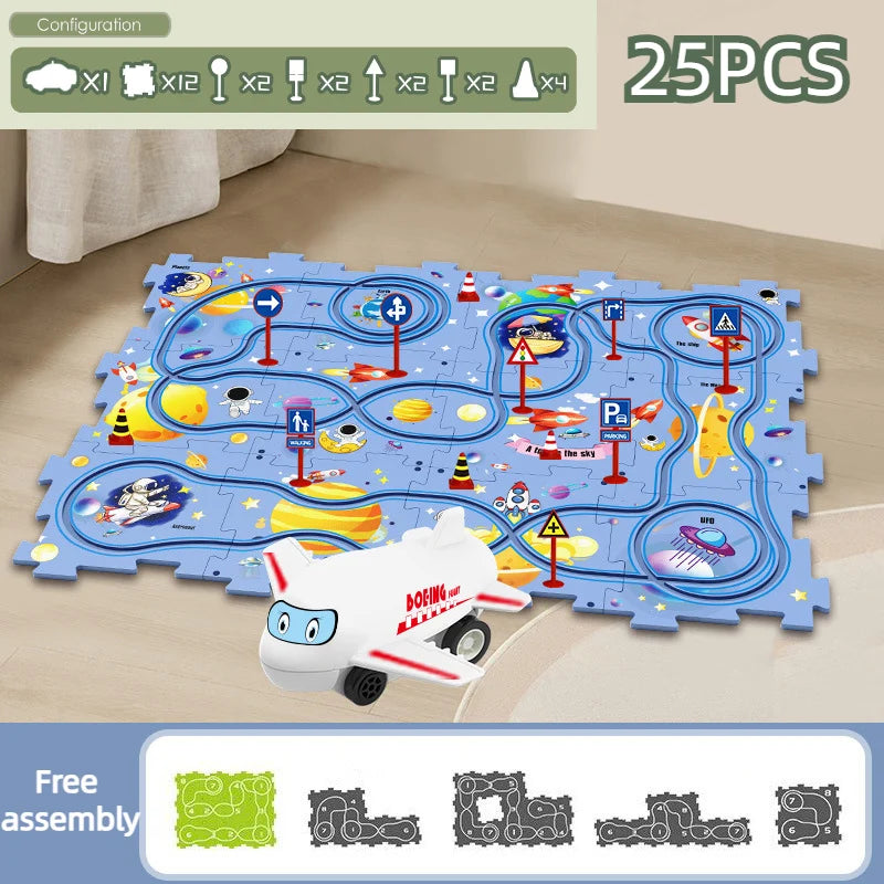 DIY Puzzle Track Play Set