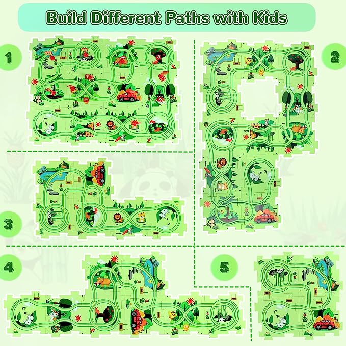 DIY Puzzle Track Play Set