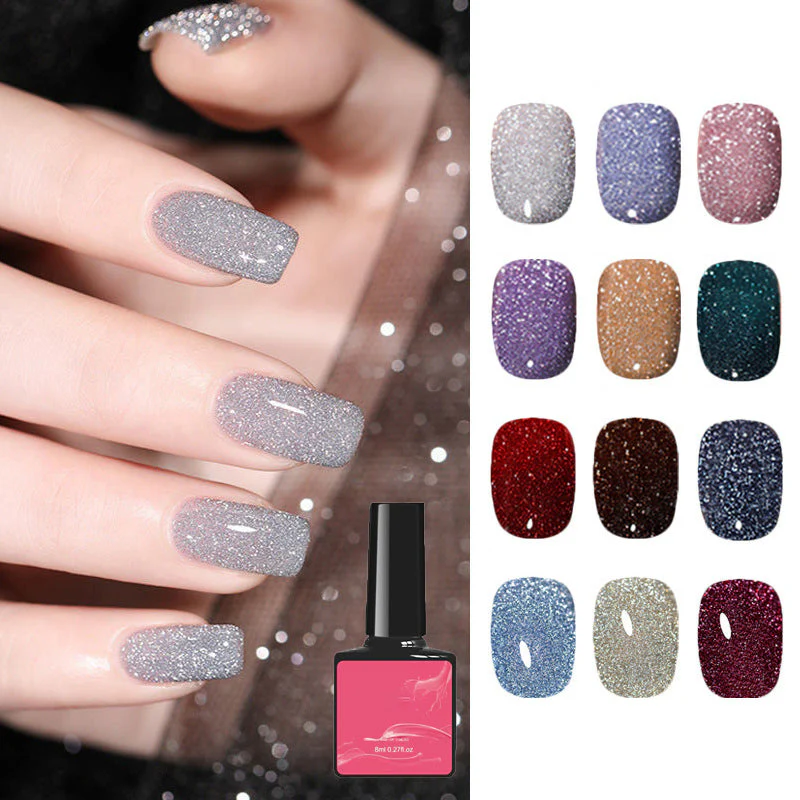 Diamond Reflective Glitter Nail Gel Polish