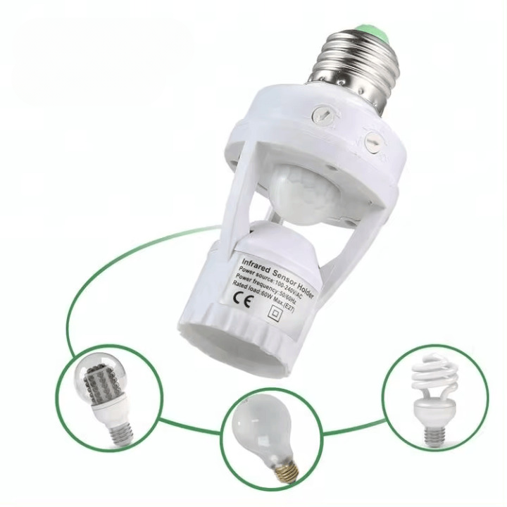 Motion Light Socket – Smart E27 LED Switch Adaptor (110V-220V)