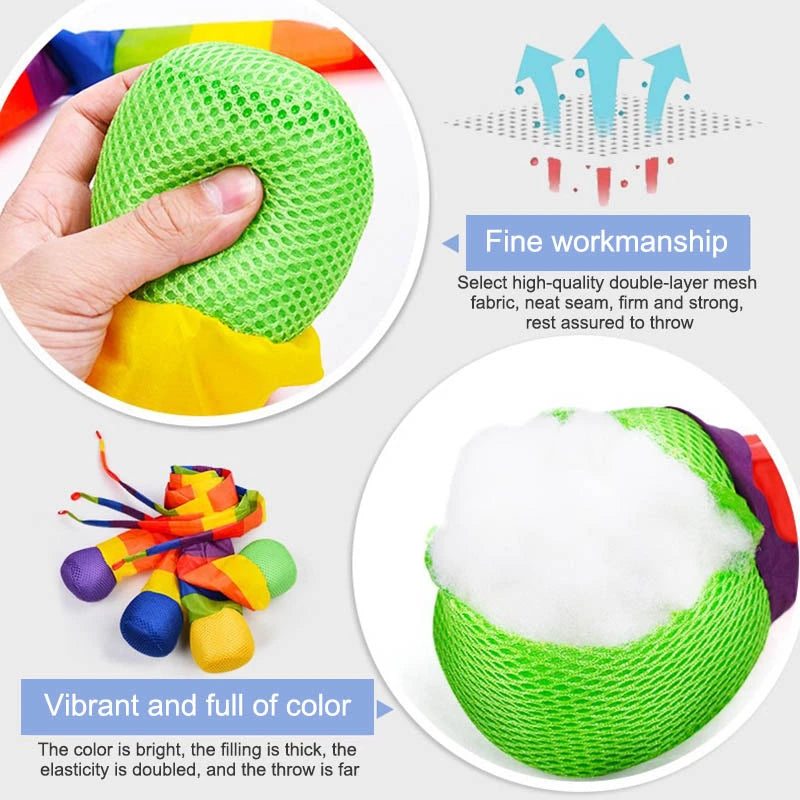 Rainbow Ribbon Ball - Outdoor Sensory Toy (Set of 2)