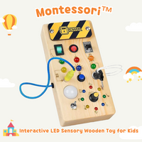 Thumbnail for Montessori™ | Interactive LED Sensory Wooden Toy for Kids