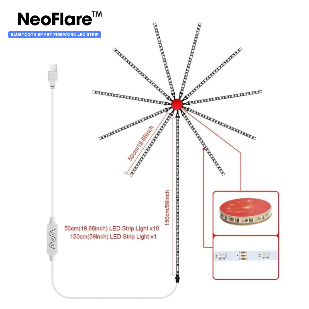 NeoFlare™️ Bluetooth Smart Firework LED Strip