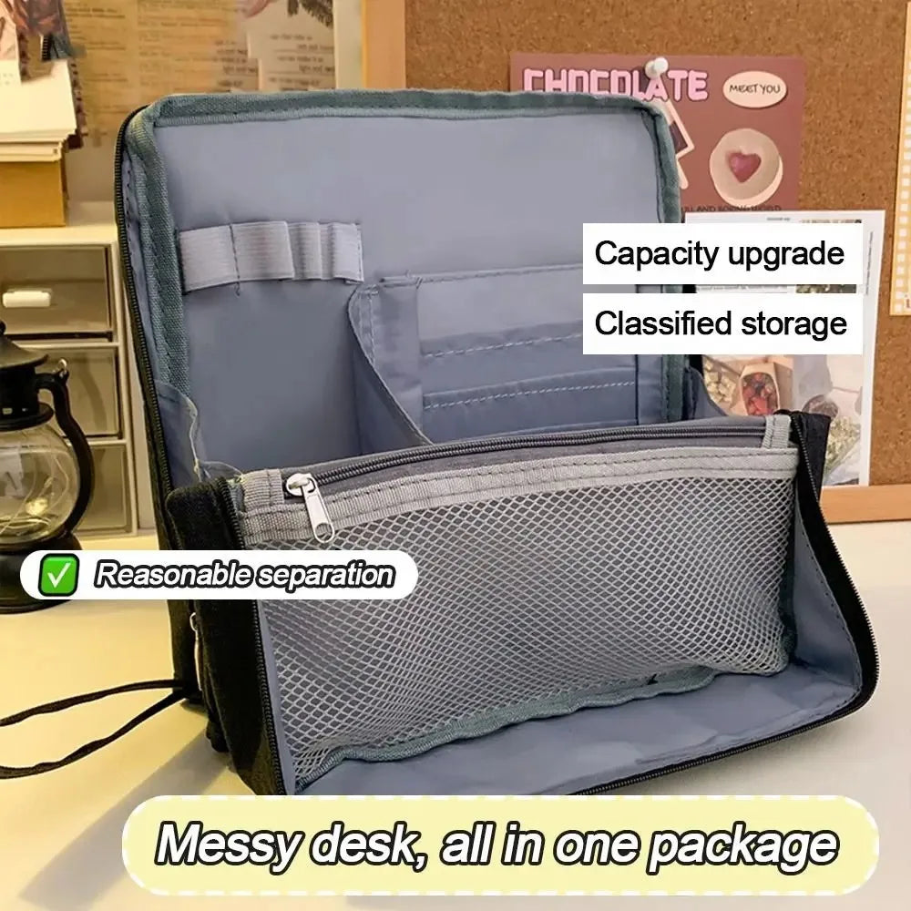 LuxeHold™ – Portable Multi-Layer Makeup Bag