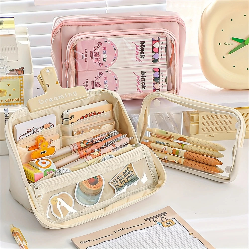 LuxeHold™ – Portable Multi-Layer Makeup Bag