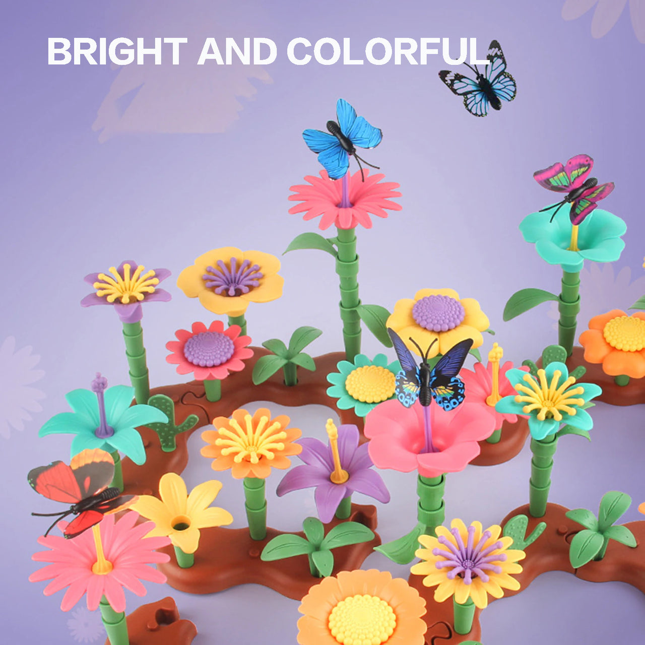 Flower Garden Building Toy (Includes Butterflies)