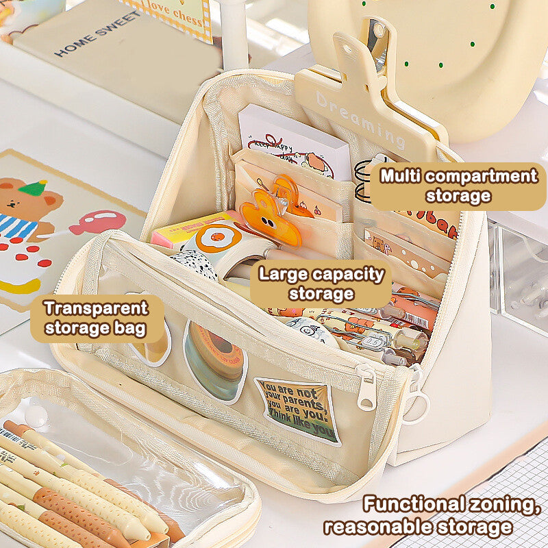 LuxeHold™ – Portable Multi-Layer Makeup Bag