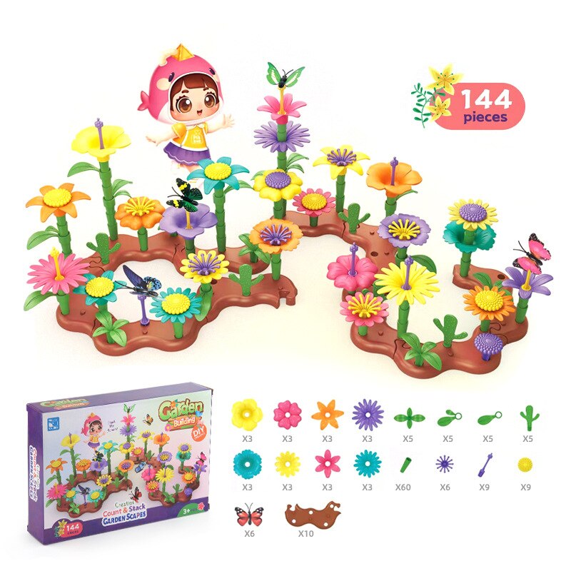 DIY Flower Building Blocks - (Birds + Flowers Set)