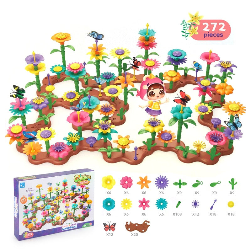 Flower Garden Building Toy (Includes Butterflies)