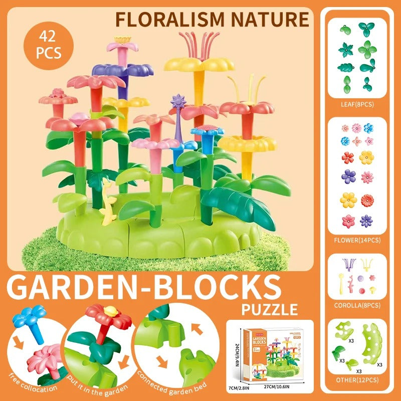DIY Flower Building Blocks - (Birds + Flowers Set)