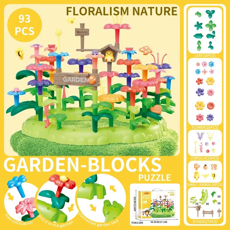 DIY Flower Building Blocks - (Birds + Flowers Set)