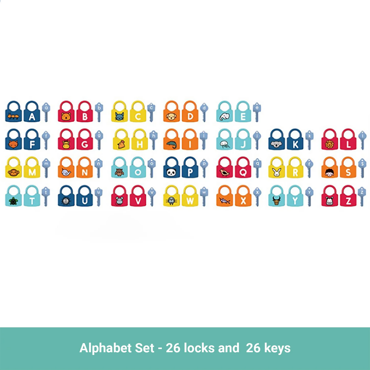 Alphabet & Numbers Learning Locks - Fine Motor Skills Toys