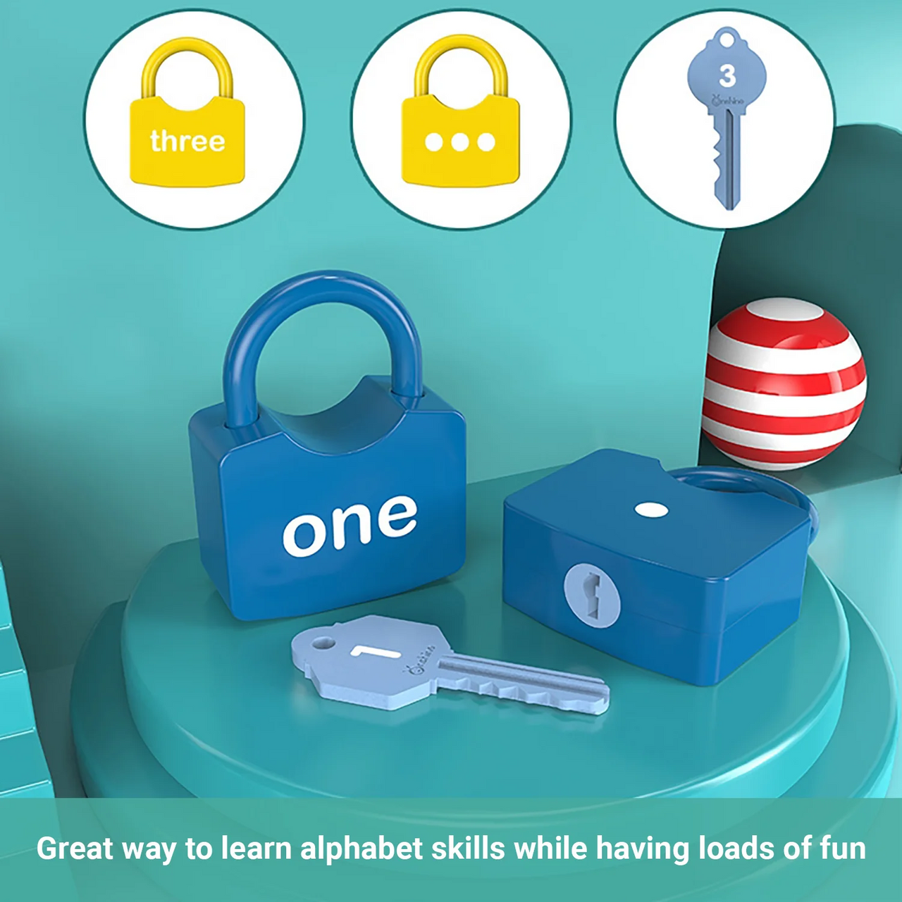 Alphabet & Numbers Learning Locks - Fine Motor Skills Toys