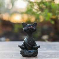 Thumbnail for Whimsical Buddha Cat Figurine