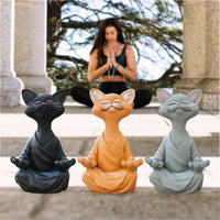 Thumbnail for Whimsical Buddha Cat Figurine