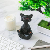 Thumbnail for Whimsical Buddha Cat Figurine