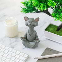 Thumbnail for Whimsical Buddha Cat Figurine