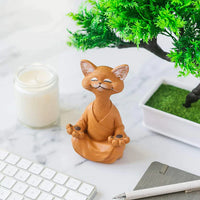 Thumbnail for Whimsical Buddha Cat Figurine